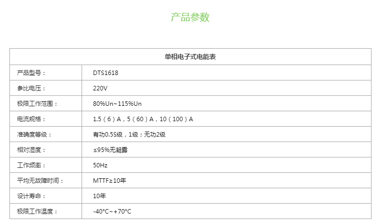 三相四线智能电能表